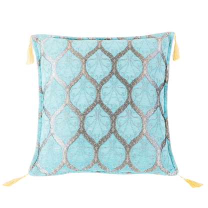 Scroll-Gitter Kissenbezug – 40 × 40 cm