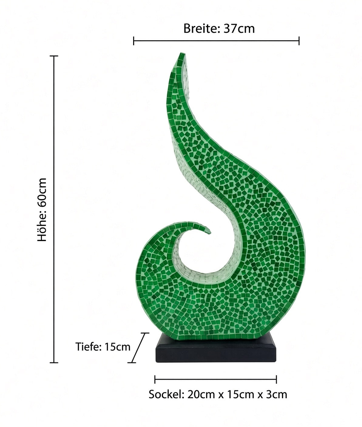 Faszinierende Mosaiklampen in Flammenform – In 5 Farben erhältlich
