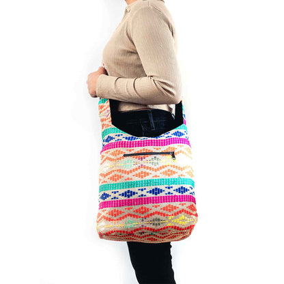 Aga’s Own Boho Umhängetasche - Festival Crossbody Handtasche für Damen, Ethnisch Baumwollschultertasche | Perfekt für Strandausflüge