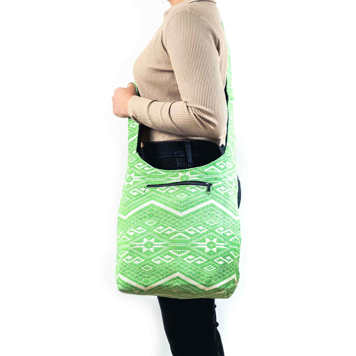 Aga’s Own Boho Umhängetasche - Festival Crossbody Handtasche für Damen, Ethnisch Baumwollschultertasche | Perfekt für Strandausflüge