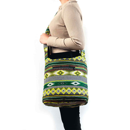 Aga’s Own Boho Umhängetasche - Festival Crossbody Handtasche für Damen, Ethnisch Baumwollschultertasche | Perfekt für Strandausflüge