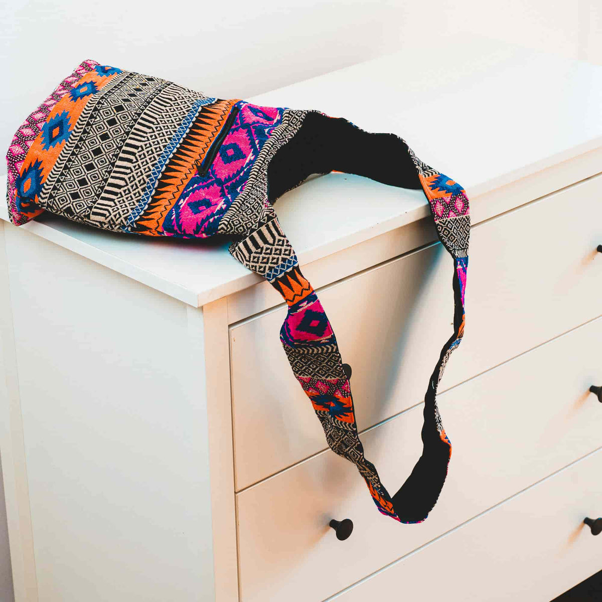 Aga’s Own Boho Umhängetasche - Festival Crossbody Handtasche für Damen, Ethnisch Baumwollschultertasche | Perfekt für Strandausflüge