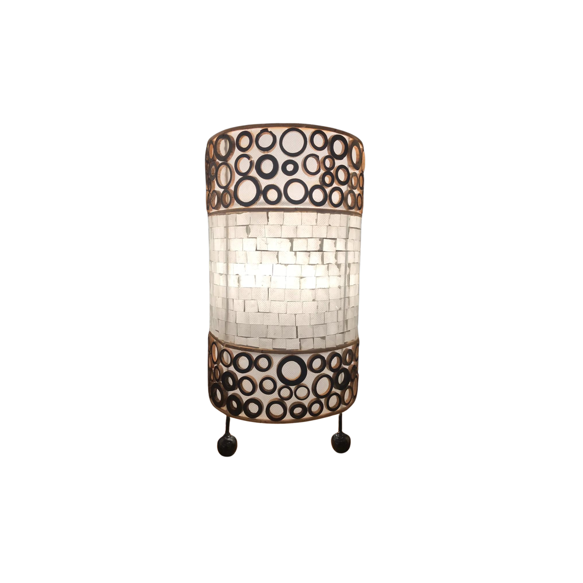 Elegante Hohe Mosaiklampen – In Gold, Rot und Weiß erhältlich, 3 Größenoptionen