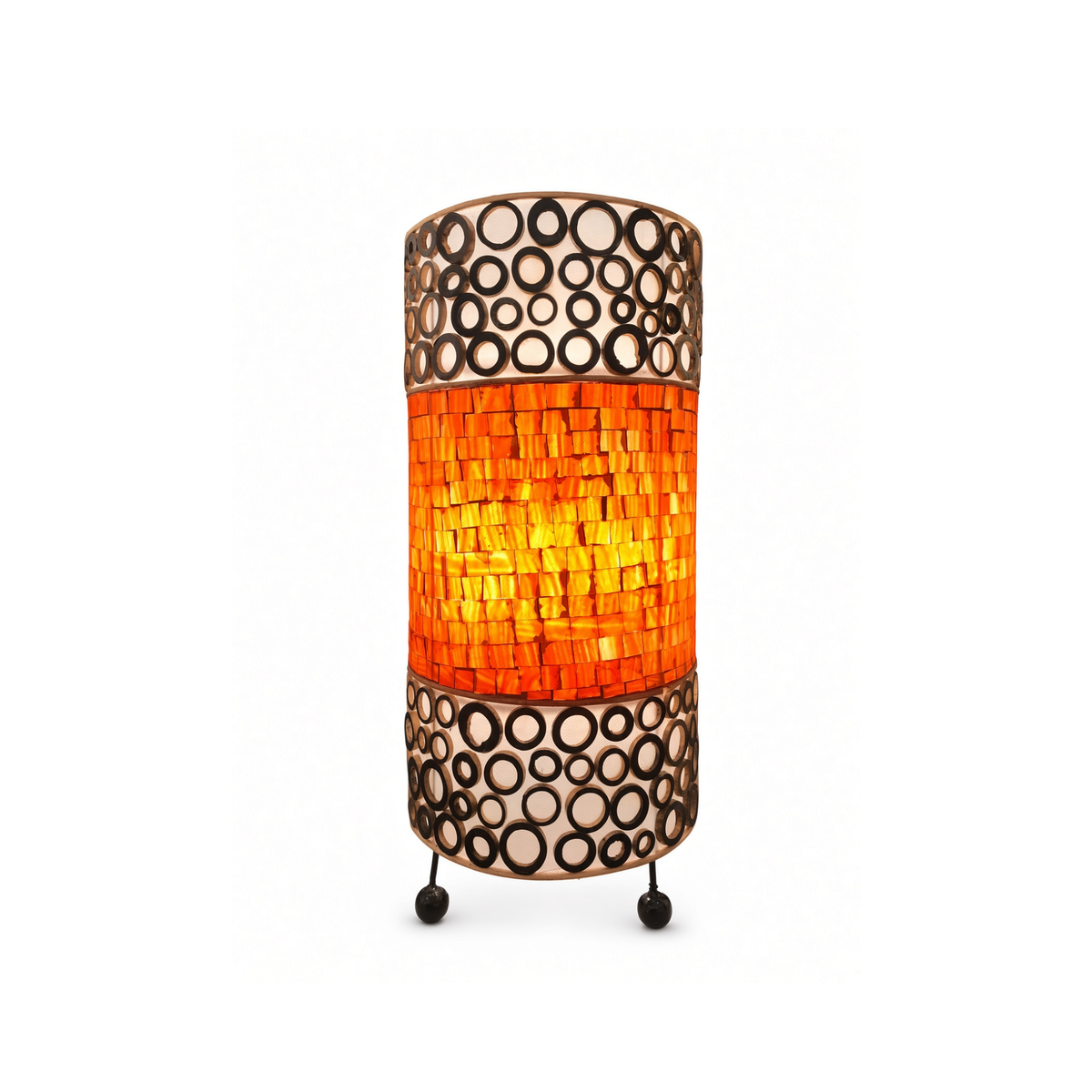 Elegante Hohe Mosaiklampen – In Gold, Rot und Weiß erhältlich, 3 Größenoptionen