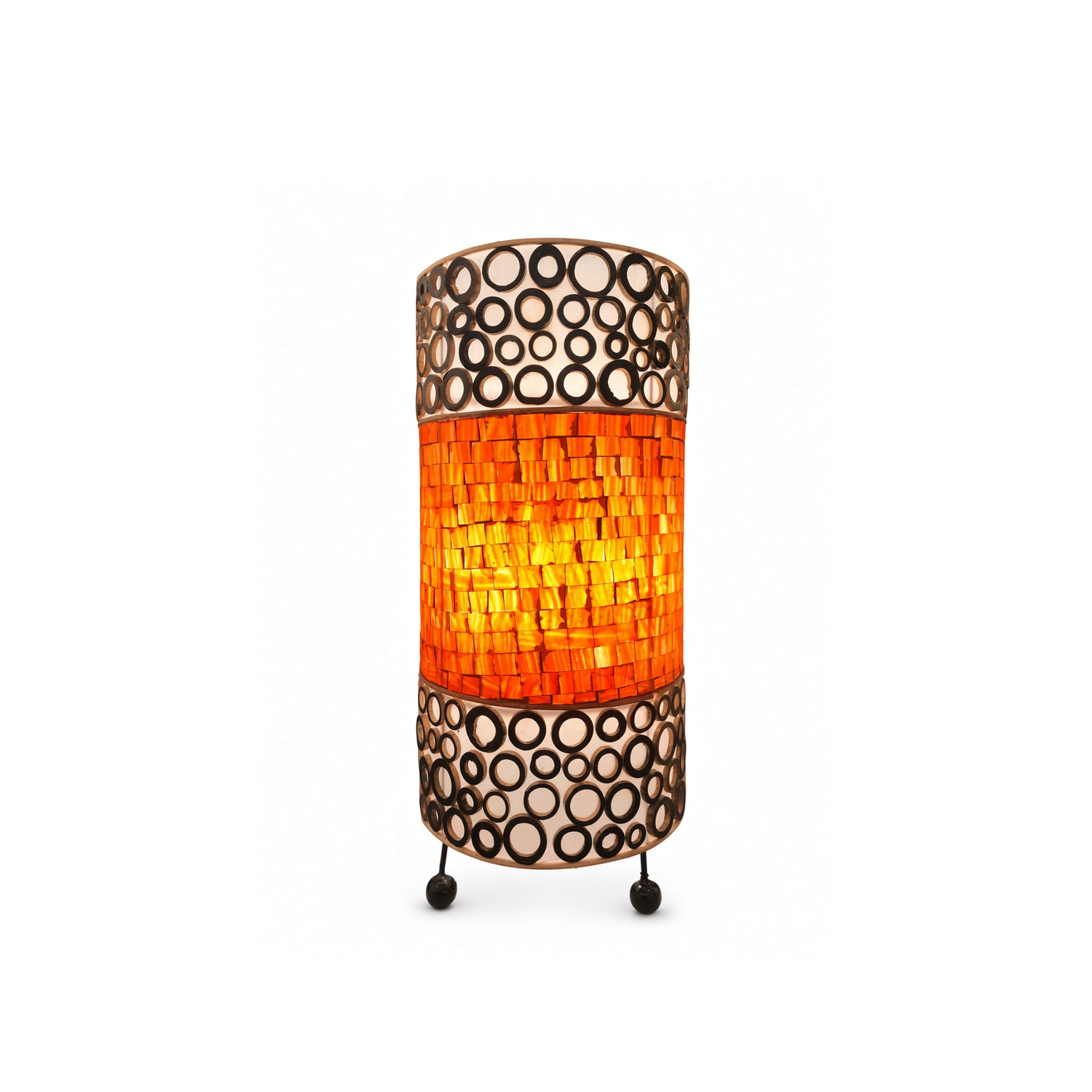 Elegante Hohe Mosaiklampen – In Gold, Rot und Weiß erhältlich, 3 Größenoptionen