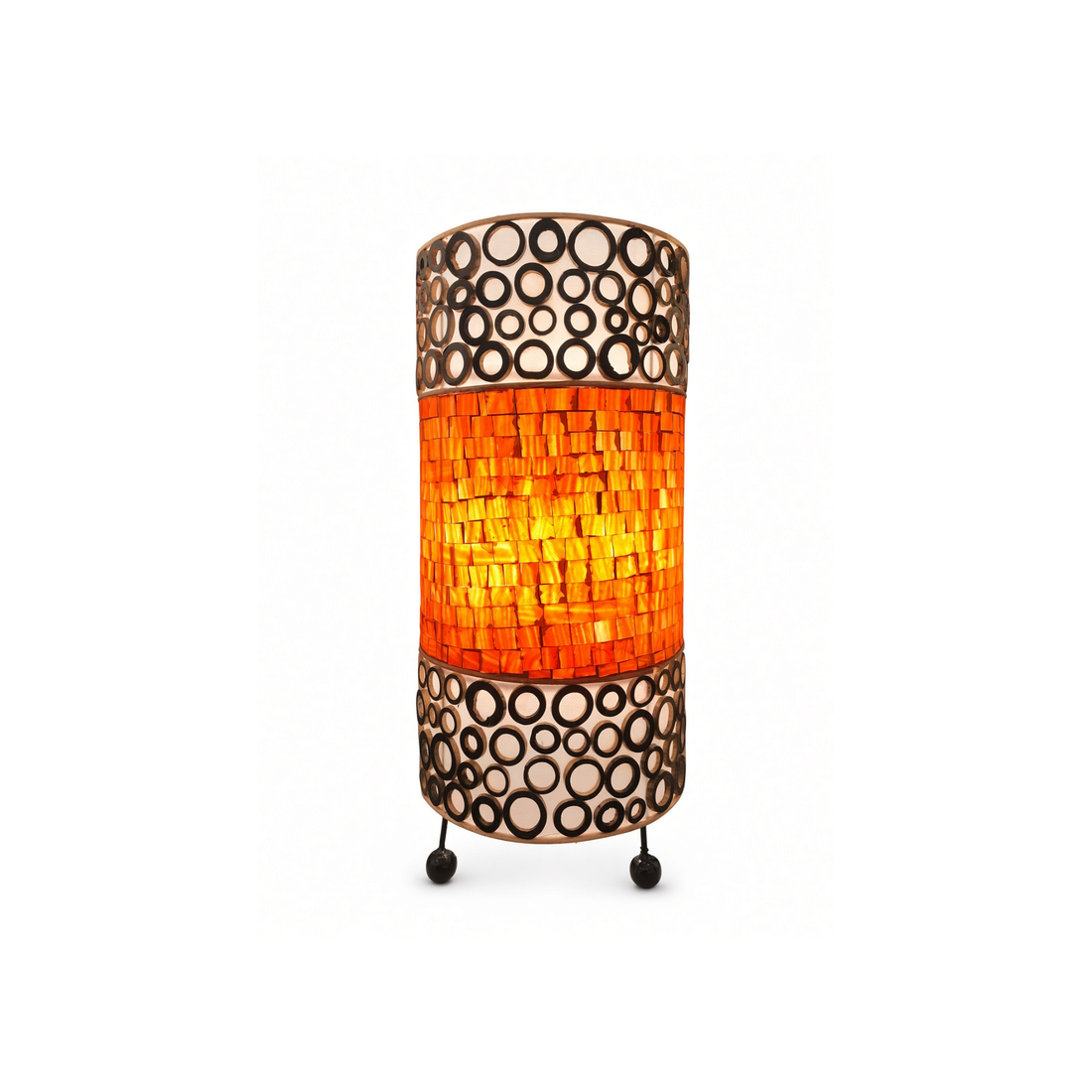 Elegante Hohe Mosaiklampen – In Gold, Rot und Weiß erhältlich, 3 Größenoptionen