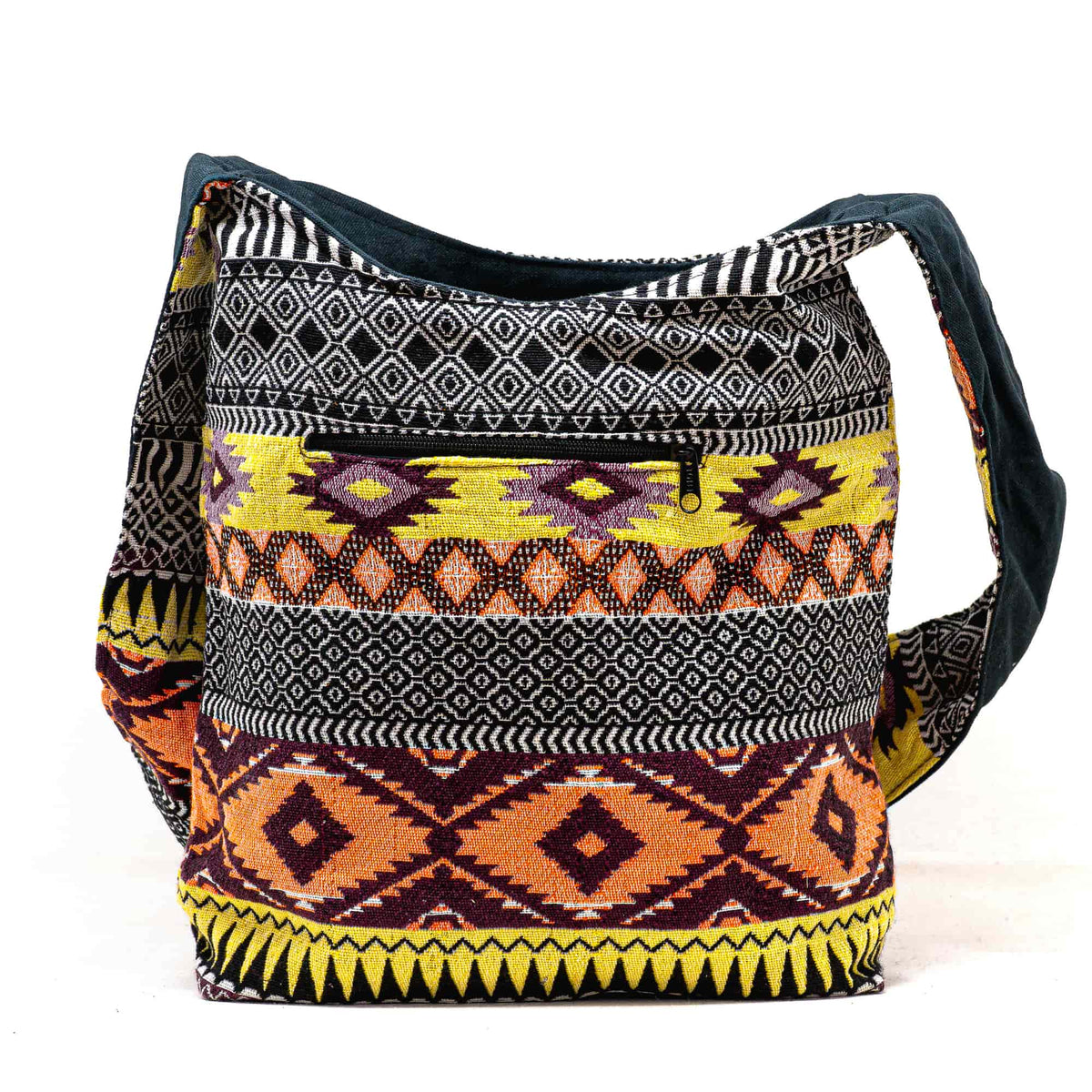 Aga’s Own Boho Umhängetasche - Festival Crossbody Handtasche für Damen, Ethnisch Baumwollschultertasche | Perfekt für Strandausflüge