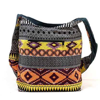Aga’s Own Boho Umhängetasche - Festival Crossbody Handtasche für Damen, Ethnisch Baumwollschultertasche | Perfekt für Strandausflüge