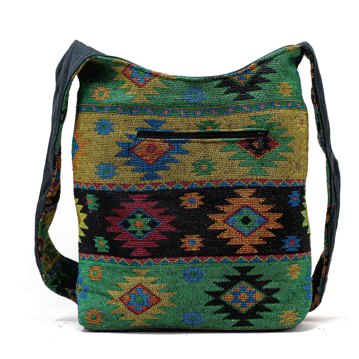 Aga’s Own Boho Umhängetasche - Festival Crossbody Handtasche für Damen, Ethnisch Baumwollschultertasche | Perfekt für Strandausflüge