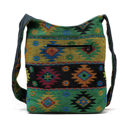 Aga’s Own Boho Umhängetasche - Festival Crossbody Handtasche für Damen, Ethnisch Baumwollschultertasche | Perfekt für Strandausflüge