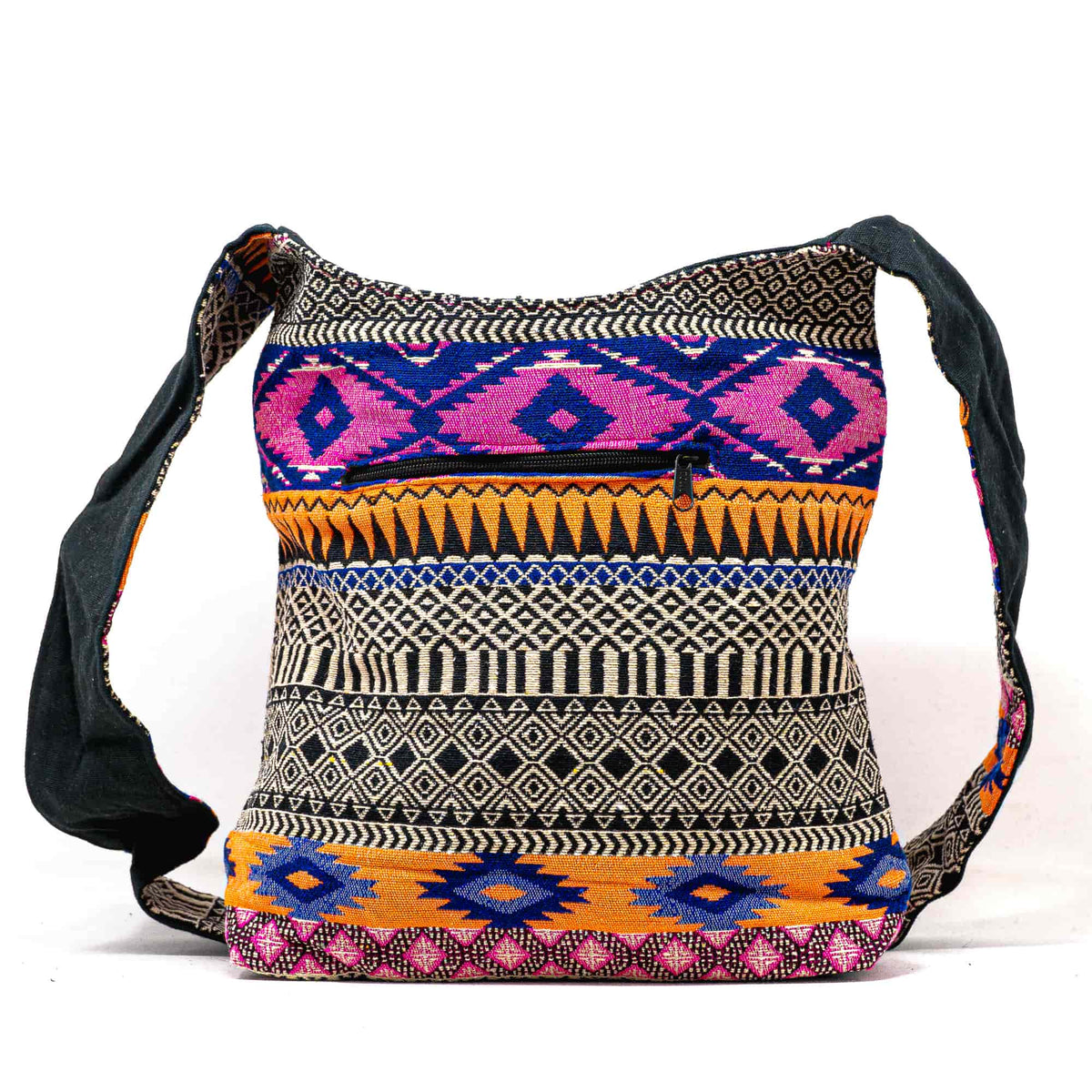 Aga’s Own Boho Umhängetasche - Festival Crossbody Handtasche für Damen, Ethnisch Baumwollschultertasche | Perfekt für Strandausflüge