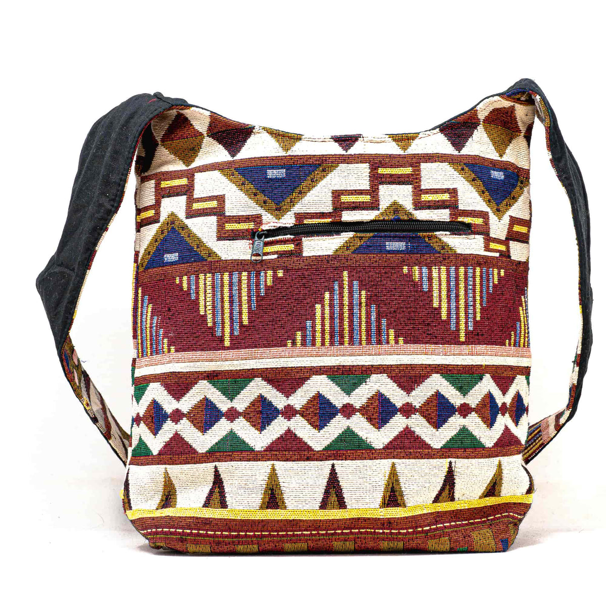 Aga’s Own Boho Umhängetasche - Festival Crossbody Handtasche für Damen, Ethnisch Baumwollschultertasche | Perfekt für Strandausflüge