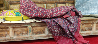 Cotton Rali Decke - Luxuriöse Handgedruckte Boho Tagesdecke 220x250 cm aus 100% Baumwolle – Perfekt als Kühldecke Bett, Sofaüberwurf, Couchdecke, Bettüberwurf und Wohn- &amp; Kuscheldecke – Leichte Sommerdecke in 6 Farben