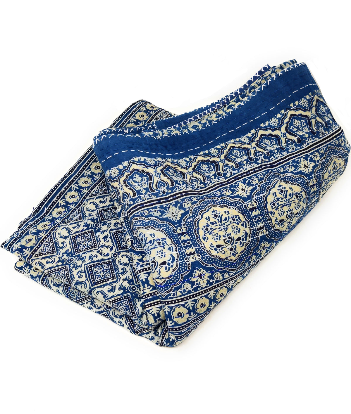 Cotton Rali Decke - Luxuriöse Handgedruckte Boho Tagesdecke 220x250 cm aus 100% Baumwolle – Perfekt als Kühldecke Bett, Sofaüberwurf, Couchdecke, Bettüberwurf und Wohn- &amp; Kuscheldecke – Leichte Sommerdecke in 6 Farben