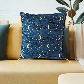 Kissen bezüge 40x40 mit Mond- und Sternenmuster Pillowcase with moon and star. 