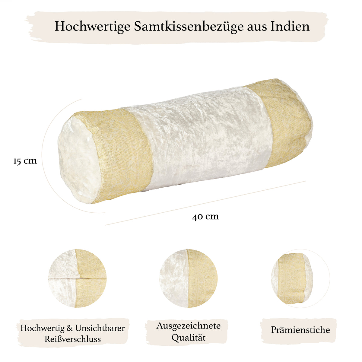 Samt- und Brokat Kissenbezug