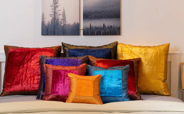 Orientalische Kissenbezüge 30x30 aus Baumwolle, Samt und Brokat
