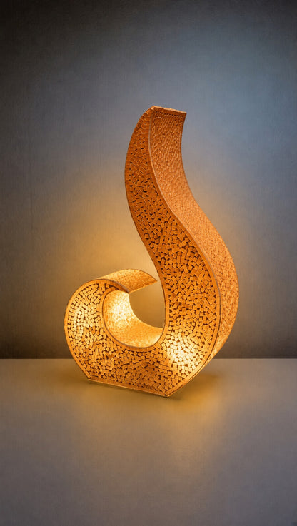 Faszinierende Mosaiklampen in Flammenform – In 5 Farben erhältlich