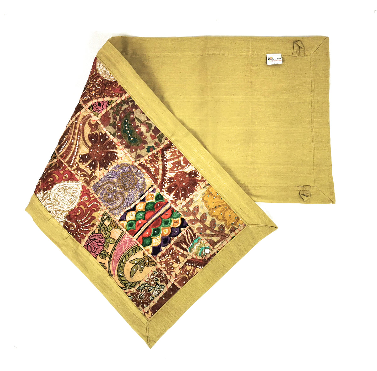 Tischläufer Wandbehang Tischdecke Indisch Stickerei Perlen Pailletten