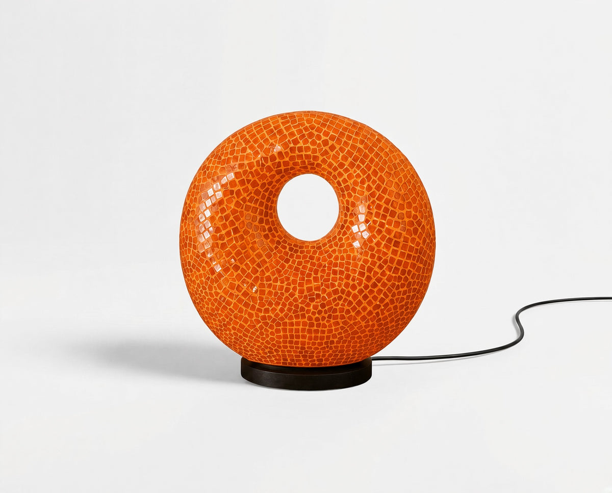 Mosaiklampe in Donut-Form