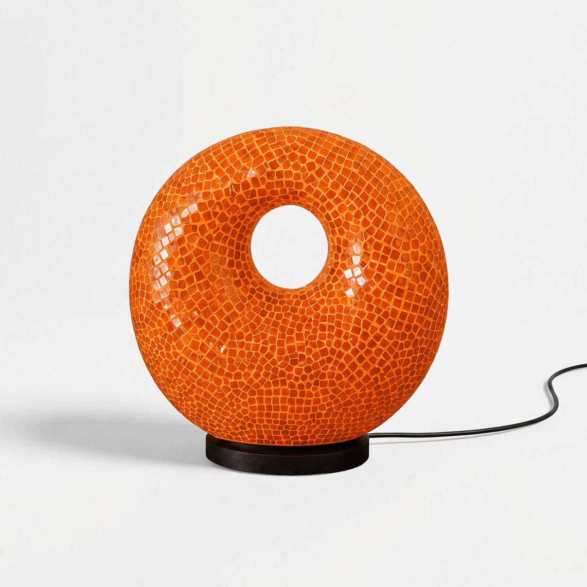 Mosaiklampe in Donut-Form