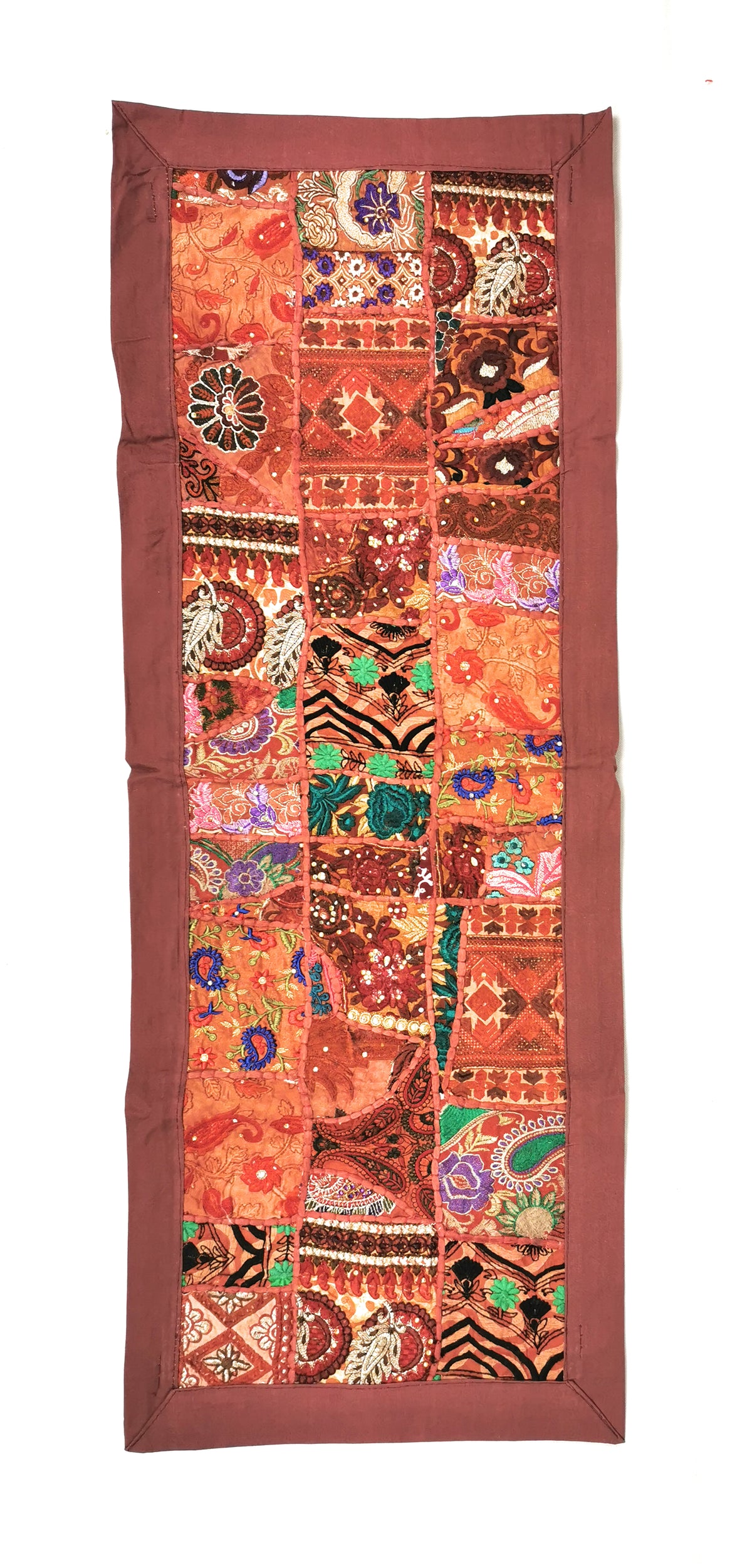 Tischläufer Wandbehang Tischdecke Indisch Stickerei Perlen Pailletten