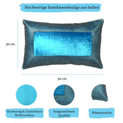 Samt- und Brokat Kissenbezug