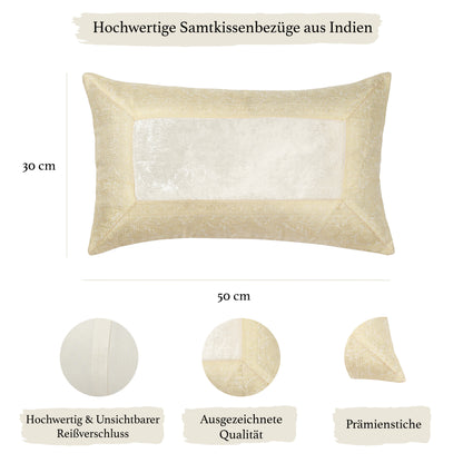 Samt- und Brokat Kissenbezug