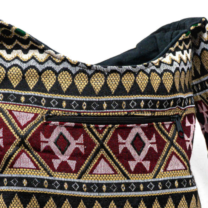 Aga’s Own Boho Umhängetasche - Festival Crossbody Handtasche für Damen, Ethnisch Baumwollschultertasche | Perfekt für Strandausflüge