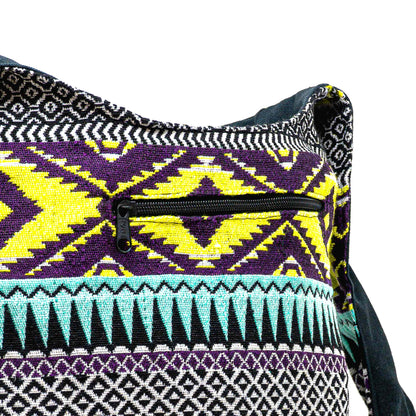 Aga’s Own Boho Umhängetasche - Festival Crossbody Handtasche für Damen, Ethnisch Baumwollschultertasche | Perfekt für Strandausflüge