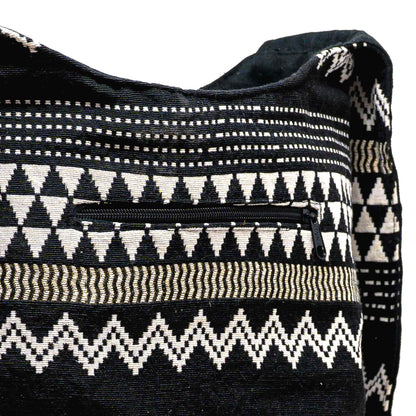 Aga’s Own Boho Umhängetasche - Festival Crossbody Handtasche für Damen, Ethnisch Baumwollschultertasche | Perfekt für Strandausflüge