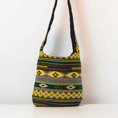 Aga’s Own Boho Umhängetasche - Festival Crossbody Handtasche für Damen, Ethnisch Baumwollschultertasche | Perfekt für Strandausflüge