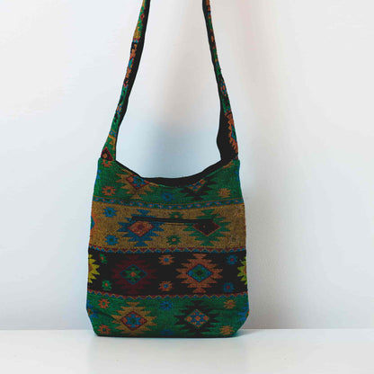 Aga’s Own Boho Umhängetasche - Festival Crossbody Handtasche für Damen, Ethnisch Baumwollschultertasche | Perfekt für Strandausflüge