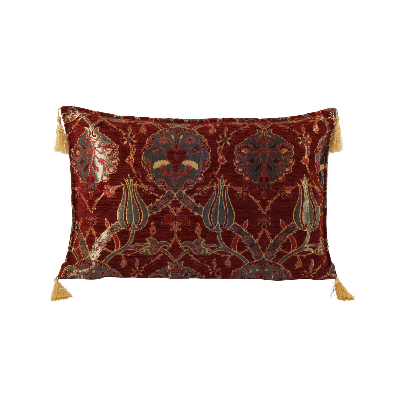 Tulpenmuster Dunkel Kissenbezug