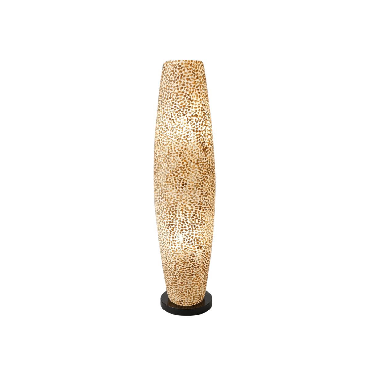 Capiz-Turmlampe | Goldmosaik
