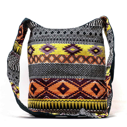 Aga’s Own Boho Umhängetasche - Festival Crossbody Handtasche für Damen, Ethnisch Baumwollschultertasche | Perfekt für Strandausflüge