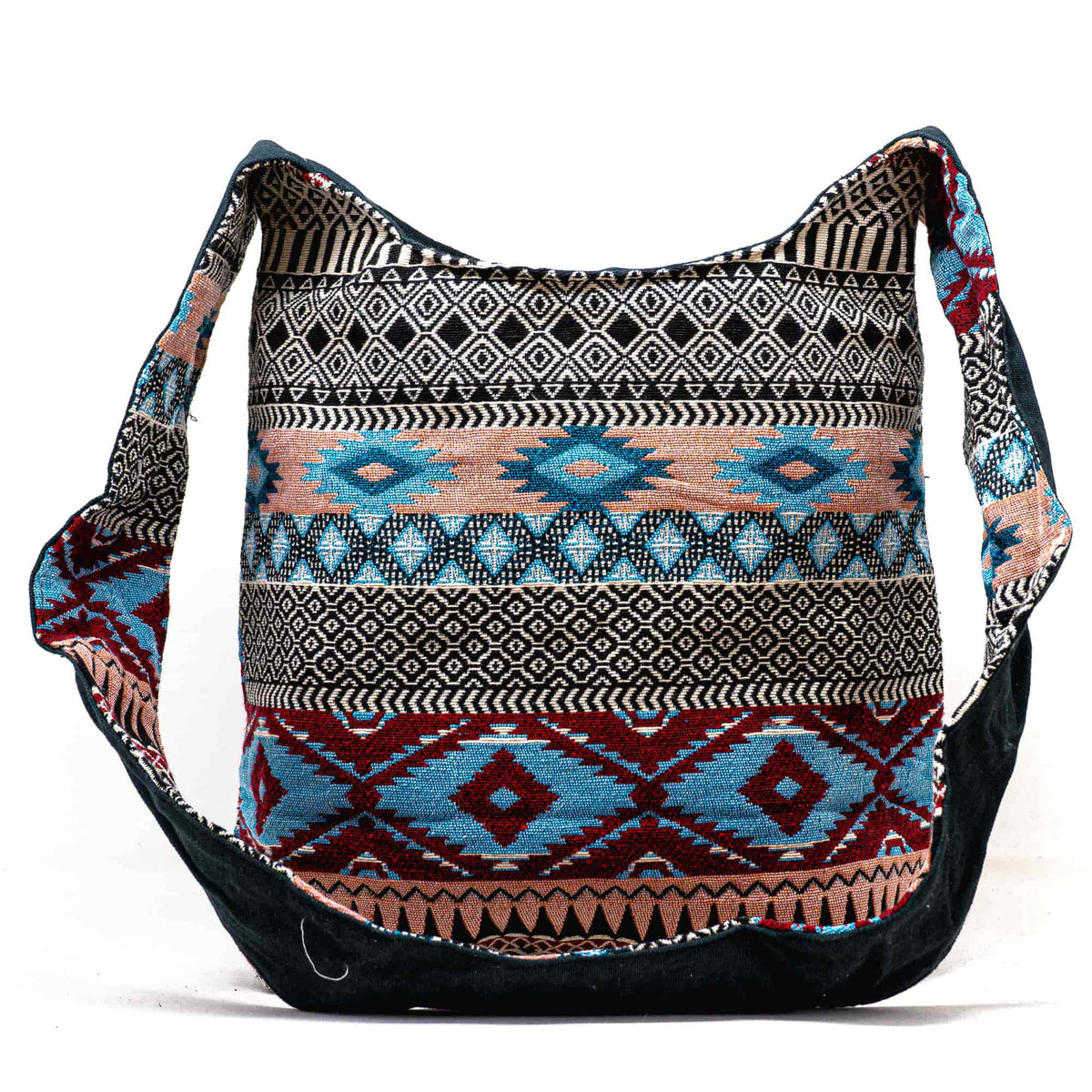 Aga’s Own Boho Umhängetasche - Festival Crossbody Handtasche für Damen, Ethnisch Baumwollschultertasche | Perfekt für Strandausflüge