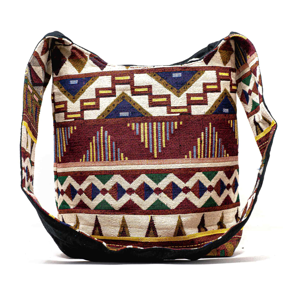 Aga’s Own Boho Umhängetasche - Festival Crossbody Handtasche für Damen, Ethnisch Baumwollschultertasche | Perfekt für Strandausflüge
