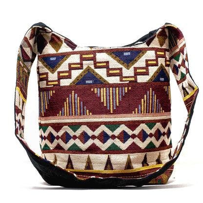 Aga’s Own Boho Umhängetasche - Festival Crossbody Handtasche für Damen, Ethnisch Baumwollschultertasche | Perfekt für Strandausflüge