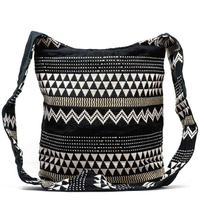 Aga’s Own Boho Umhängetasche - Festival Crossbody Handtasche für Damen, Ethnisch Baumwollschultertasche | Perfekt für Strandausflüge