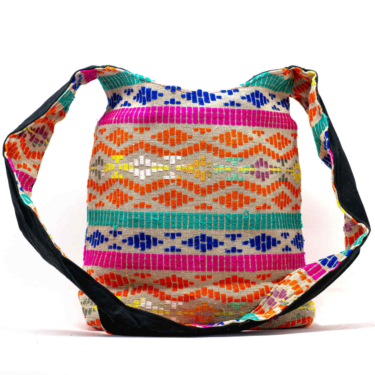 Aga’s Own Boho Umhängetasche - Festival Crossbody Handtasche für Damen, Ethnisch Baumwollschultertasche | Perfekt für Strandausflüge