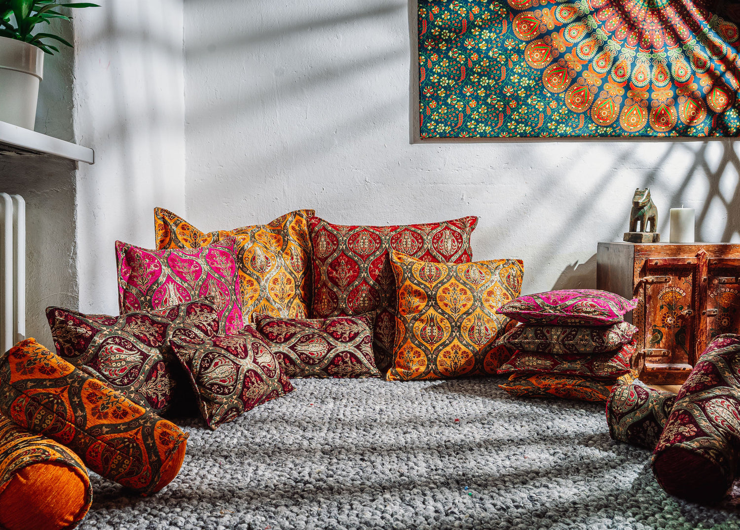 Kissenbezüge mit Paisley Muster - Orange | Aga&