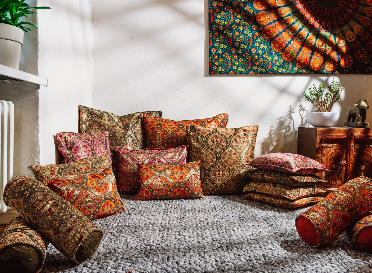 Kissenbezüge mit Paisley Muster – Grün | Aga&