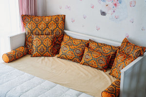 Kissenbezüge mit Paisley Muster - Orange | Aga's Own