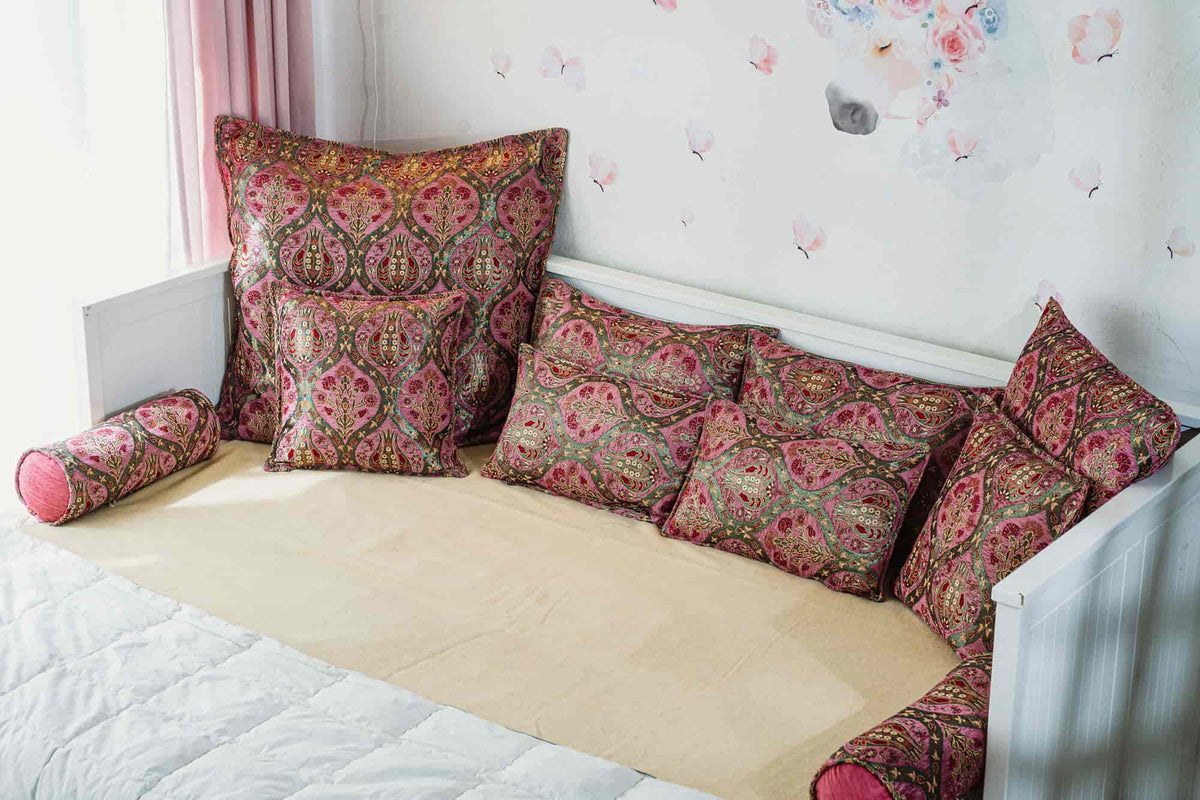 Kissenbezüge mit Paisley Muster – Rosa | Aga&