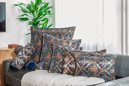Kissenbezüge mit Paisley Muster – Dunkelblau | Aga&