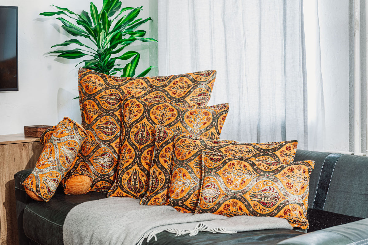 Kissenbezüge mit Paisley Muster - Orange | Aga&