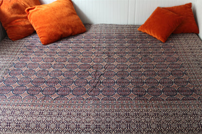 Cotton Rali Decke - Luxuriöse Handgedruckte Boho Tagesdecke 220x250 cm aus 100% Baumwolle – Perfekt als Kühldecke Bett, Sofaüberwurf, Couchdecke, Bettüberwurf und Wohn- &amp; Kuscheldecke – Leichte Sommerdecke in 6 Farben