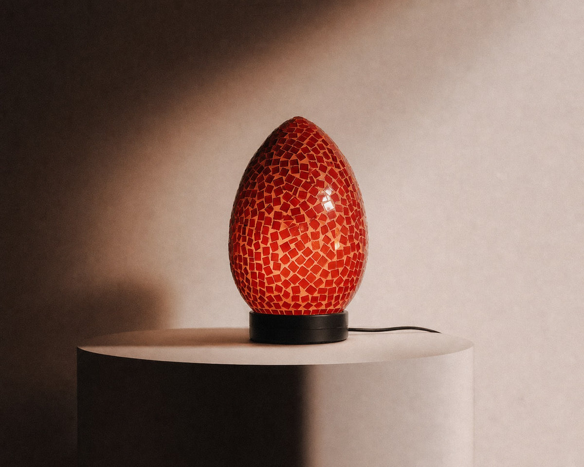 Wunderschöne Mosaiklampen in Ei-Form – In 11 Farben und 4 Größen erhältlich