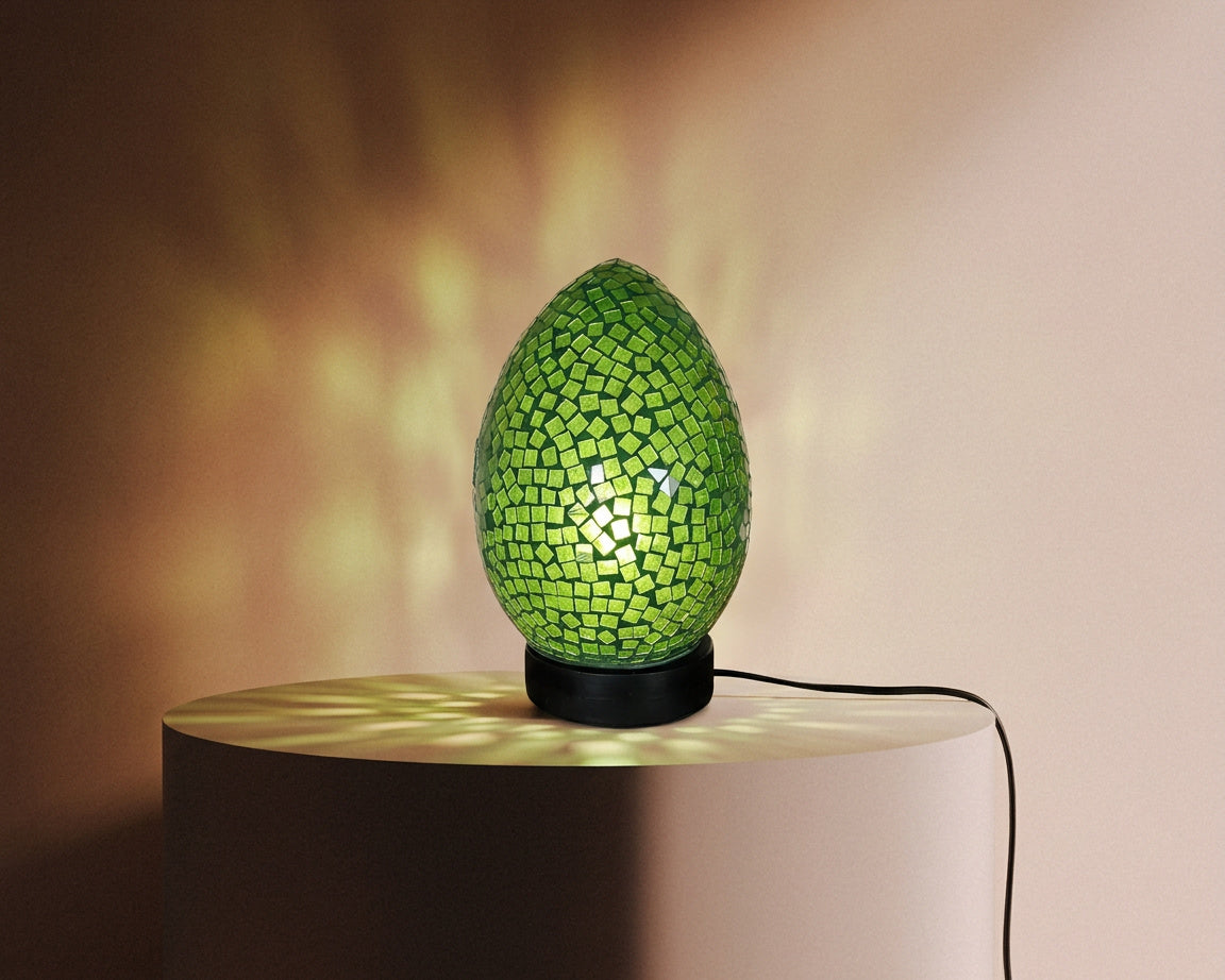 Wunderschöne Mosaiklampen in Ei-Form – In 11 Farben und 4 Größen erhältlich